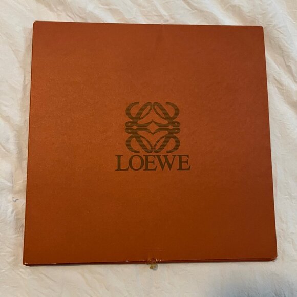 Loewe Vintage Silk Scarf Logo Blue Dot - Picture 2 of 6